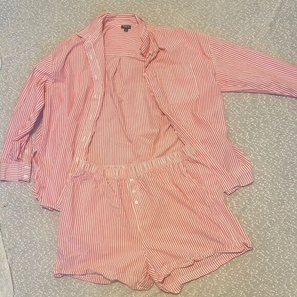 TORRID Cotton Boxer High-Rise Shorts Ready stripe honeysuckle size 0 12 Large - Picture 3 of 9